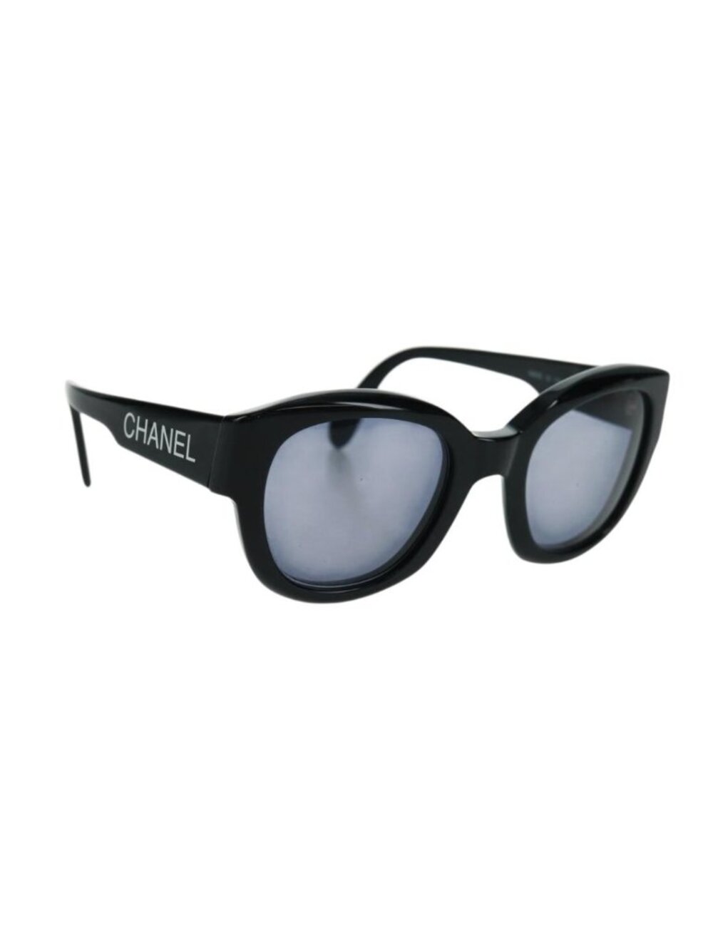 CHANEL Sunglasses plastic Black CC